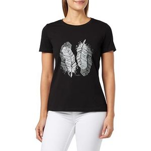 Cross Dames T-shirt 56050, zwart, L, zwart, L, zwart.