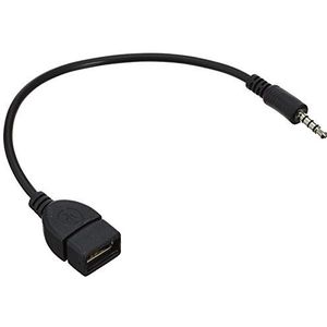 System-S Audiokabel USB type A mannelijk naar 3,5 mm jack 20 cm