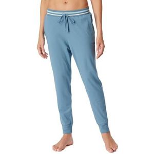 Schiesser Lange pyjamabroek met manchetten van modal - Mix + Relax pyjamabroek voor dames, Grijs blauw_179890