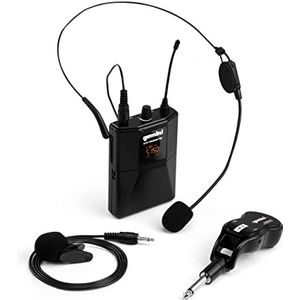 Gemini Sound Pro Audio GMU-HSL100 Plug and Sing Karaoke DJ Bluetooth Draadloze UHF Band Tie microfoon met 6,35 mm jack adapter voor luidsprekers