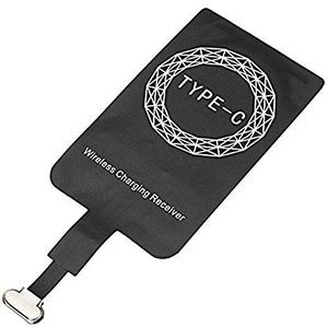 Tec-Digi Draadloze Qi-adapter, ultradunne USB-C Qi draadloze oplaadontvanger voor Huawei P30/P20, LG V20, HTC 10 en andere Qi-compatibele telefoons