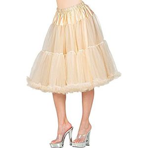 Widmann 10352 - tule rok crème, lengte ca. 65 cm, tutu, petticoat, petticoat, kostuumaccessoires, carnaval, themafeest