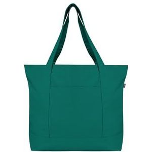 Ecoright Canvas Tote Bag voor Vrouwen met Ritssluiting & Binnenzak, 100% Organic Cotton Tote Bags voor Men, Winkelen, Beach, Groen-Pack Van 2, Utility, Groen Pack van 2, Utility