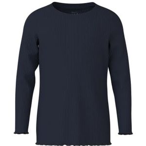 NAME IT Nmfvemma Ls Slim Top à manches longues pour fille, Saphir foncé - Détails : solide, 110