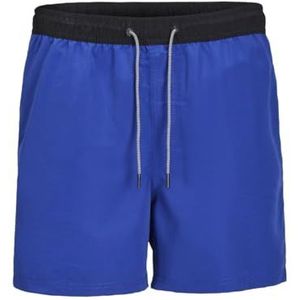 Jack & Jones Jpstfiji Jjswim Black Tape Ly Sn Shorts voor heren, Blauw