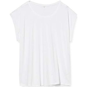 Build Your Brand Dames T-shirt van 100% biologisch katoen verkrijgbaar in 2 kleuren Ladies Organic Extended Shoulder Tee, maten XS - 5XL, Wit
