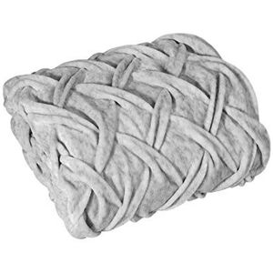 Eurofirany Zilver pluizige knuffeldeken super zacht gevlochten deken voor woonkamer, slaapkamer, bank, 130x170 cm