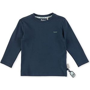 Sigikid Jongens biologisch katoen lange mouwen shirt donkerblauw/effen, 98, Donkerblauw/effen