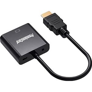 PremiumCord HDMI naar VGA converter met 3,5 mm stereo audio met HDMI 1.3 audiokabel, HDCP 1.2, ondersteuning Full HD 1080p, vergulde aansluitingen
