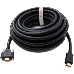 System-S Câble HDMI 2.0 10 m Type A mâle vers mâle Adaptateur à visser Noir