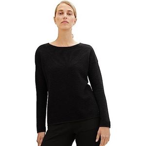 TOM TAILOR 1038877 Sweatshirt voor dames, 14482 - Deep Black.