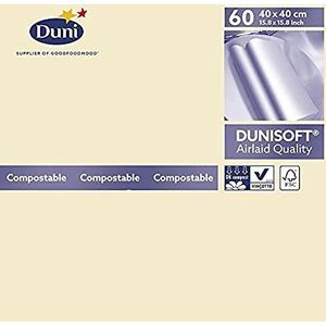 Duni Dunisoft servetten, crème, 40 x 40 cm, 60 stuks