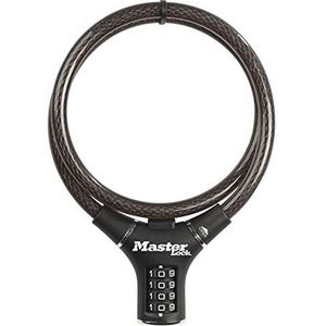 MASTER LOCK Kabelslot fiets [90 cm kabel] [combinatie] [buiten] 8229EURDPRO - ideaal voor fiets, e-bike, skateboard, kinderwagen, grasmaaier en andere apparaten