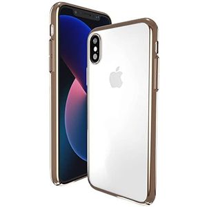 Angelon Compatibel met iPhone X hoes, iPhone XS telefoonhoes Hard Case met spiegel verzinkt voor iPhone X, iPhone XS, krasbestendige hoes (goud)