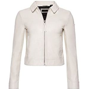 Superdry Down Town Leather Jacket dames leren jas, Wit