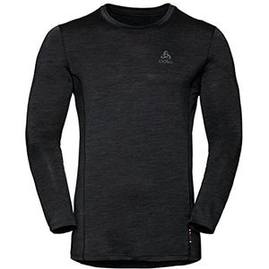 Odlo MERINO heren T-shirt met lange mouwen ronde hals 130 zwart XXL