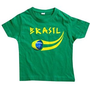 Supportershop T-shirt voor kinderen, groen, Brazilië, T-shirt, kinderen, groen, Brazilië, voetbal
