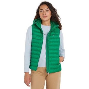 Tommy Hilfiger Lw Global Stripe Gewatteerd vest voor dames, Olympisch groen