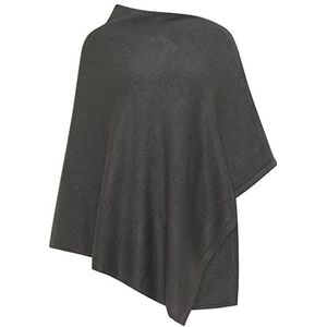 baradello Poncho en tricot Iridia pour femme, Mélange de gris foncé., XL-XXL