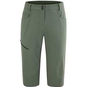 Ziener Nioba X Fietsbroek voor dames, met binnenbroek, mountainbike, outdoor, vrije tijd, ademend, sneldrogend, gevoerd, 3/4 knielang, Groen