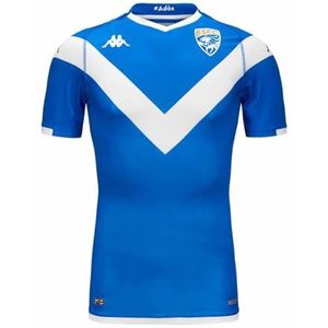 Kappa Kombat Home Brescia 23-24 T-shirt Première Équipement, Bleu/Blanc, L Homme