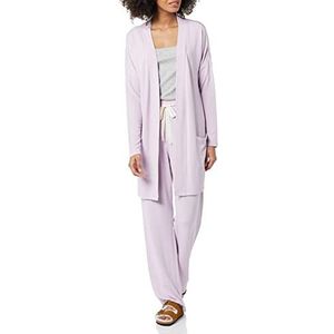 Amazon Essentials Cardigan léger en tissu éponge ouvert sur le devant pour femme, coupe décontractée, lavande, taille M