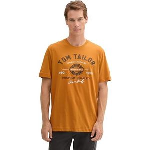 TOM TAILOR T-shirt voor heren, 10821 - Bruine pindakaas