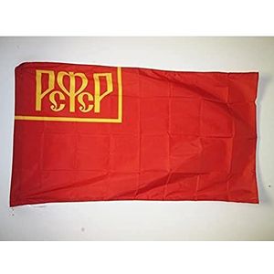 AZ FLAG RSFSR 1918-1925 vlag Rusland 90 x 60 cm – vlag van de RSFSR in URSS 60 x 90 cm vlaggenschede voor vlaggenstok