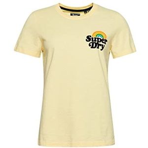 Superdry Vintage Rainbow Tee Chemise pour Femme, Île - jaune, 34