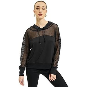 Urban Classics Gebreide hoodie voor dames, Zwart (00007)