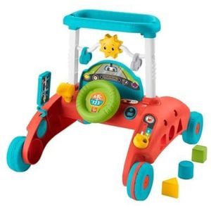 Fisher-Price HJP44 Push kleine driver 2-in-1 (versie met taalkeuze), educatief speelgoed met auto, leerniveaus en activeringsfuncties voor kinderen van 6 maanden tot 3 jaar