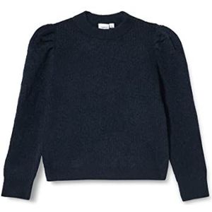 Name It Nkfrhis Ls Knit Camp Sweatshirt voor meisjes, Dark Sapphire