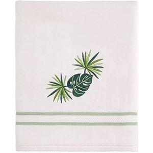Avanti Linens Viva Palm Collection Badhanddoek, geborduurd, wit