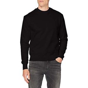 Build Your Brand Heren premium sweatshirt met ronde hals voor heren in 3 kleuren maten S-XXL, zwart.