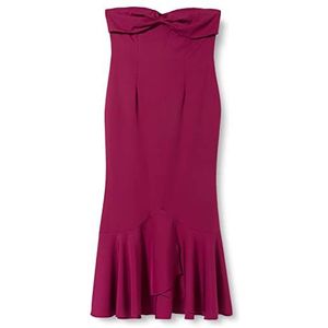 Little Mistress Nikki Mulberry Bow Bandeau Maxi Cocktailjurk Dames Paars (Mulberry 001), 44, paars (Mulberry 001)
