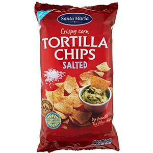 Santa Maria Zoute tortilla chips 475 g | licht gezouten maïschips | ideaal voor het serveren met Mexicaanse fajita burrito, quesadilla en enchilada, rood