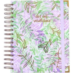 Takenote Isabelle Dagplanner 2025 januari tot december A5 (16,5 x 20,5 cm), Spaans en Engels, zijdelingse index met elke maand, dubbele ringsluiting Wire'o