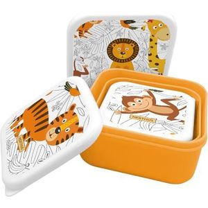 NERTHUS FIH 1325 Set van 3 stapelboxen voor kinderen, BPA-vrij