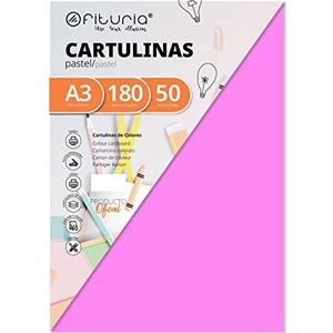 50 kaarten DIN A3 180 g roze