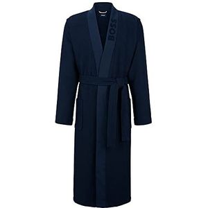 BOSS Kimono wafel patroon Dressing_Gown, Dark Blue403, S heren, Dark Blue403