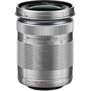 OM SYSTEM M.Zuiko Digital ED 40-150 mm F4-5.6 telelens, compatibel met alle MFT-camera's (Olympus OM-D & PEN, Panasonic G Series), zilver