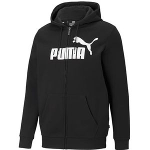 Vest Puma Men Essentials Big Logo Full Zip Hoodie Black