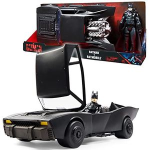 DC Comics, Batman Batmobile met 30 cm Batman Figuur, The Batman Movie Collectible, Kinderspeelgoed voor jongens en meisjes vanaf 4 jaar