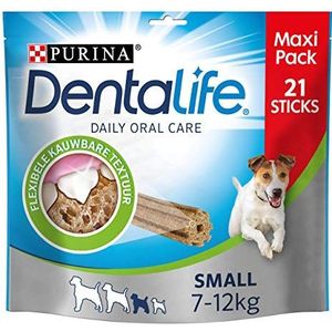 Dentalife Snacks voor honden, kleine kausnack voor kleine honden (7-12 kg), 345 g - doos met 5 stuks (105 stokken, 1,73 kg)