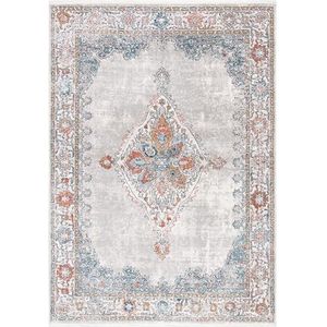 Safavieh Modern tapijt voor woonkamer, eetkamer, slaapkamer - Shivan-collectie - laagpolig, lichtblauw en lichtblauw, 122 x 183 cm