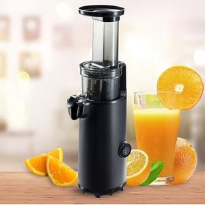 JuiceInstant Sapcentrifuge - hoogwaardige stille langzame koude pers, mengfunctie voor groenten en fruit, extractie van voedingsstoffen, kleine ruimte (zwart)