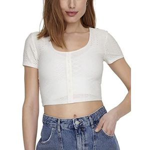 ONLY Haut à manches courtes pour femme, Cloud Dancer, XS