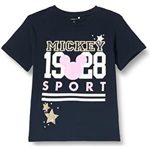 NAME IT T-shirt Nkfaxina Mickey Ss Loose Top Wdi pour fille, Dark Sapphire, 122-128