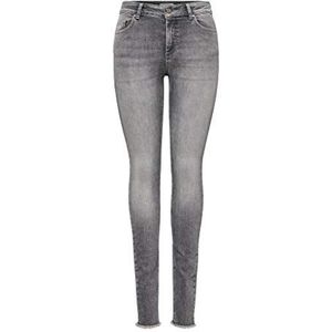 ONLY dames skinny jeans Onlblush Mid Sk Ank Raw Jns Rea0918 Noos, grijs (Grey Denim Grey Denim), L / 30L
