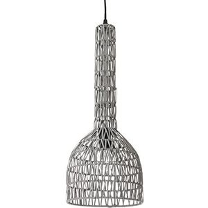 Hanglamp Laila rotan, 60 watt, grijs, ø 23 x H 60 cm
